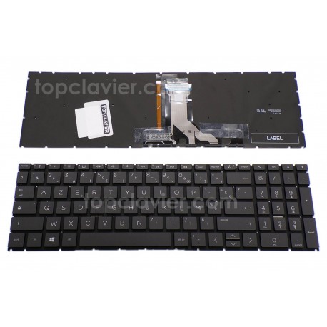 Clavier HP - Type 631 - Noir - Avec rétro éclairage