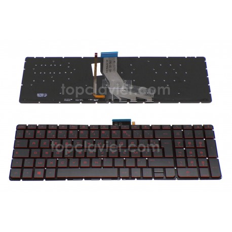 Clavier HP - Type 616 - Noir - Avec rétro éclairage rouge